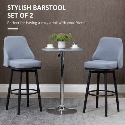 Tabourets de bar pivotants ensemble de 2 extra hauts