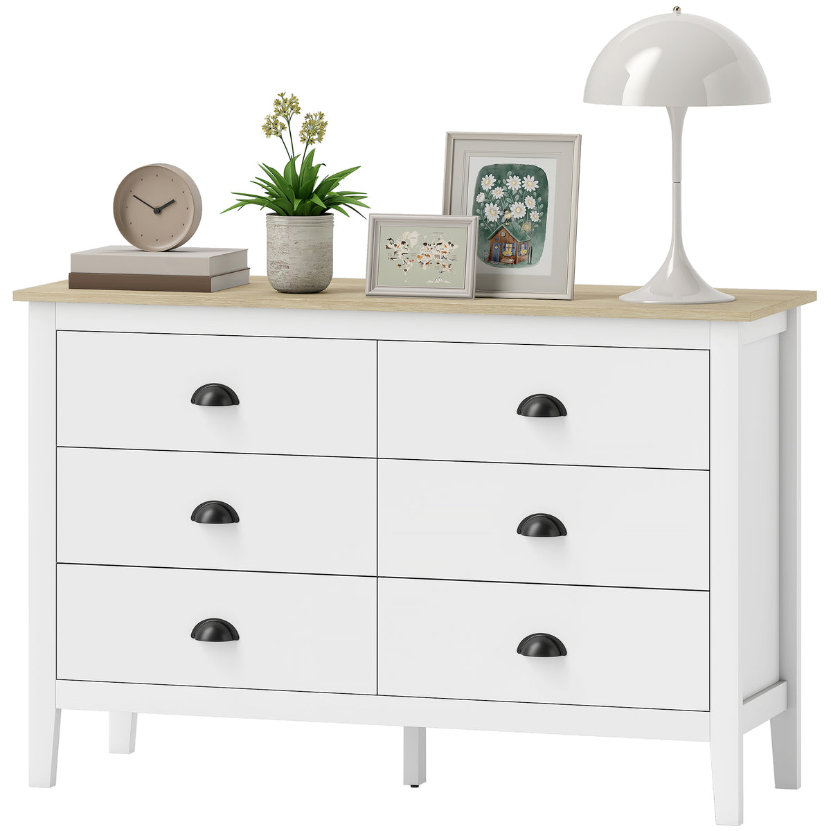 Commode moderne à six tiroirs pour chambre