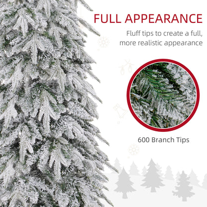 Sapin de Noël artificiel effilé enneigé 1,8 m