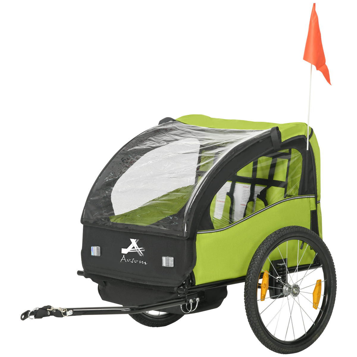 Remorque de vélo pour deux enfants avec roues de 51 cm