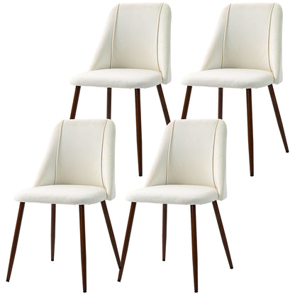 Chaises de salle à manger rembourrées velours ensemble 4