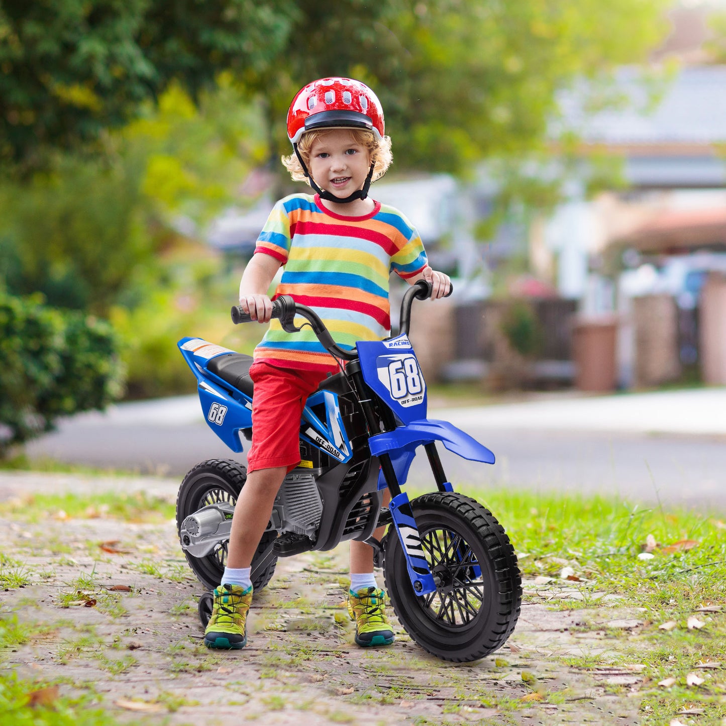 Moto électrique enfant 12V avec roues stabilisatrices
