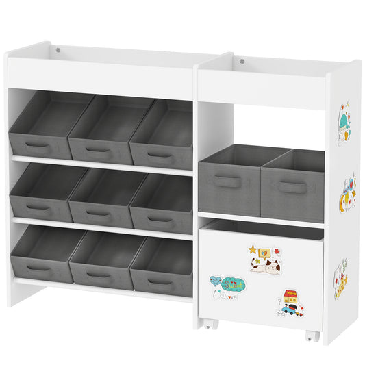 Organisateur de jouets 4 niveaux avec 11 bacs