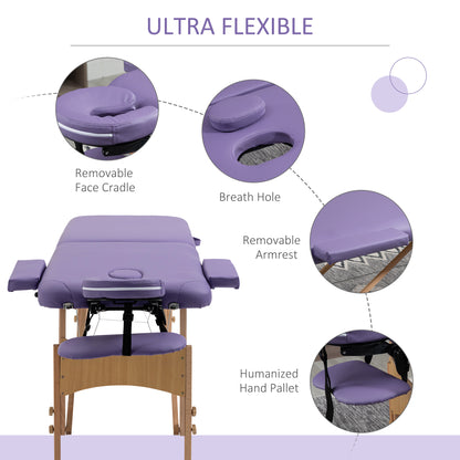 Table de massage pliante en bois réglable