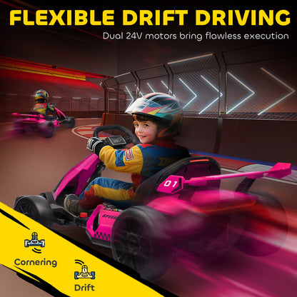 Kart électrique enfant 24V avec siège ajustable