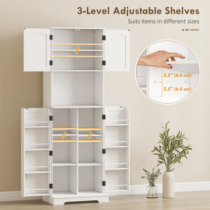 Grand garde-manger de cuisine de style maison de campagne 181,5 cm