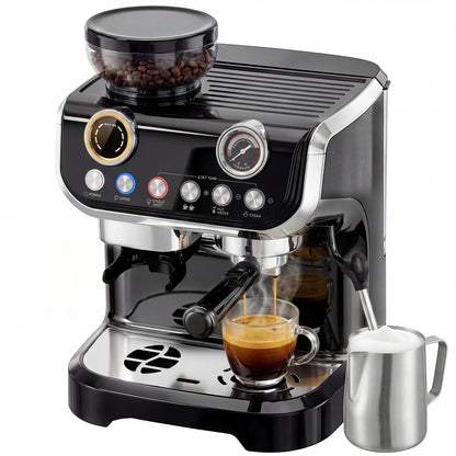 Machine à espresso 15 bars avec moulin et mousseur