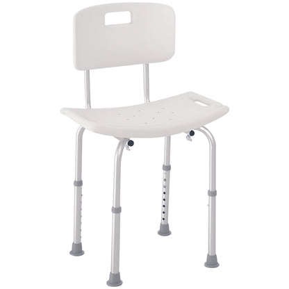 Chaise de douche réglable avec dossier