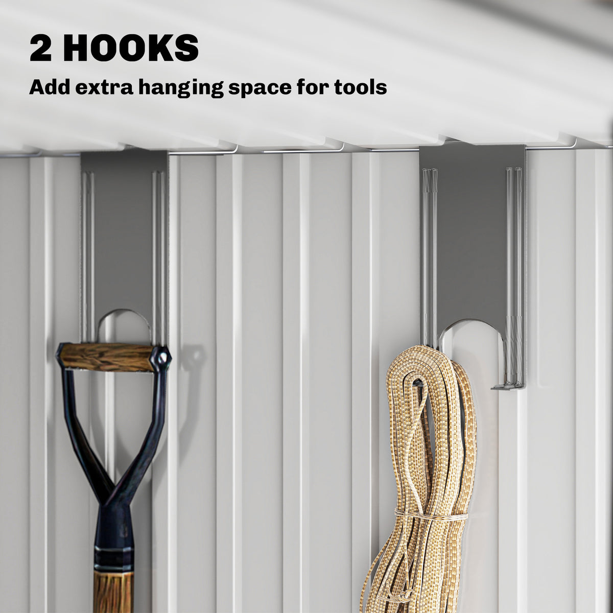 Cabanon de rangement 2 m² acier galvanisé portes coulissantes