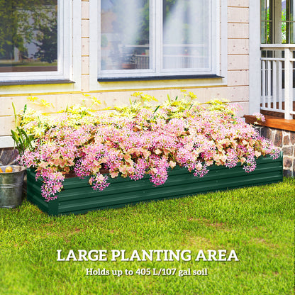 Bac surélevé galvanisé 8'x2'x1' pour jardin