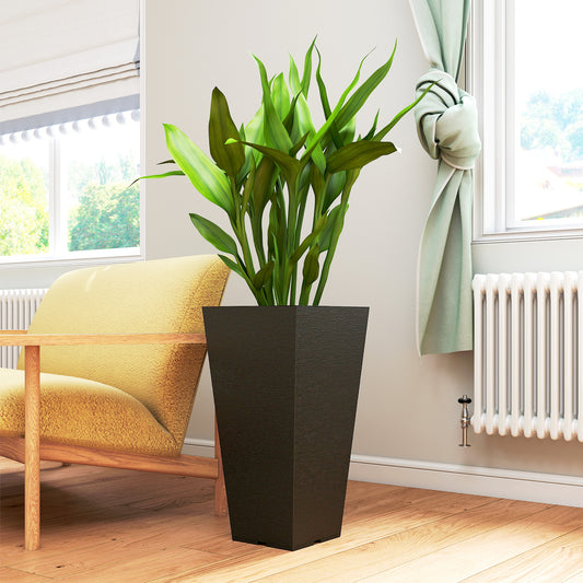 Ensemble de 2 bacs à fleurs empilables 58 cm — marbre