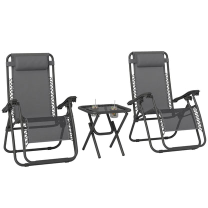 Chaise longue zéro gravité avec table latérale — Ensemble 2