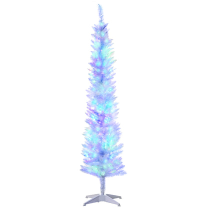 Arbre de Noel artificiel mince preillumine lumieres LED