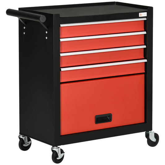 Caisson d'outils roulant 4 tiroirs en acier