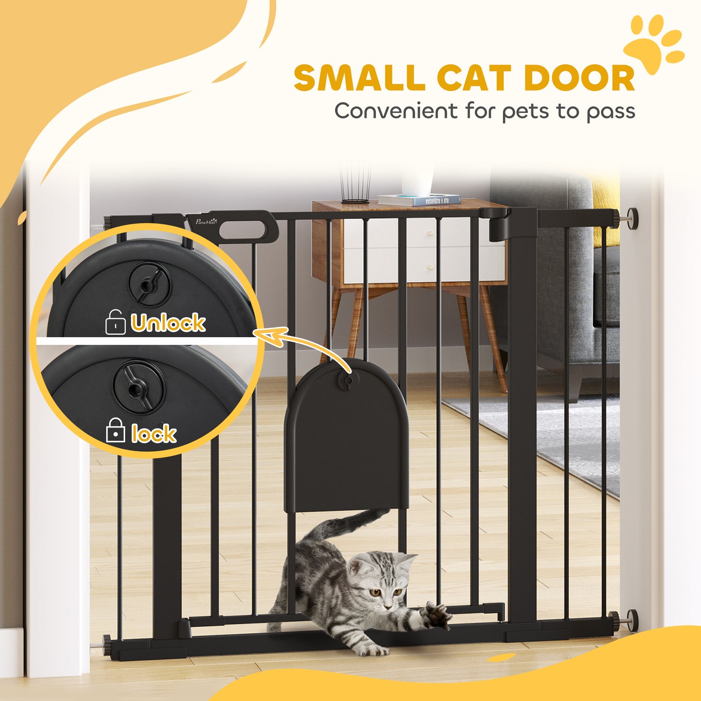 Barrière pour chien extra-large avec petite porte