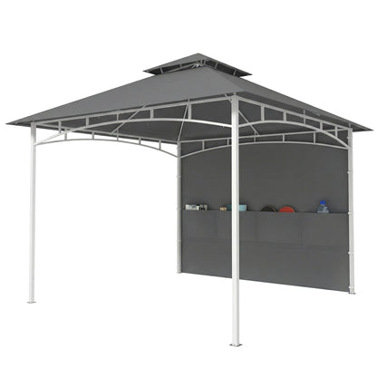 Gazébo patio double toit 3 x 3 m avec rangement