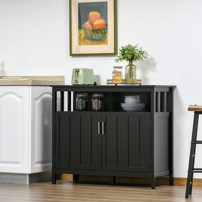 Buffet de cuisine console avec portes et tablettes réglables