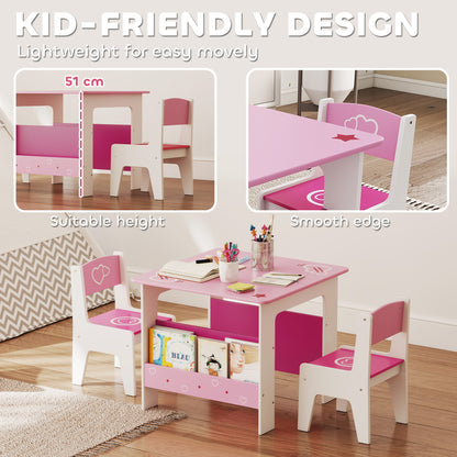Ensemble table et chaises pour enfants — Lot de 3