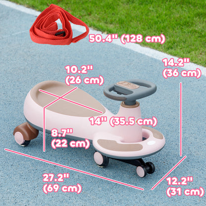 Voiture tortillante pour enfants avec lumières et musique