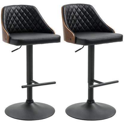 Tabourets de bar pivotants hauteur ajustable ensemble de 2