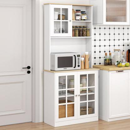 Buffet de cuisine avec hutch et tablettes ouvertes