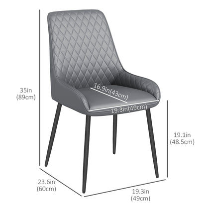 Chaises de salle à manger capitonnées ensemble de 4