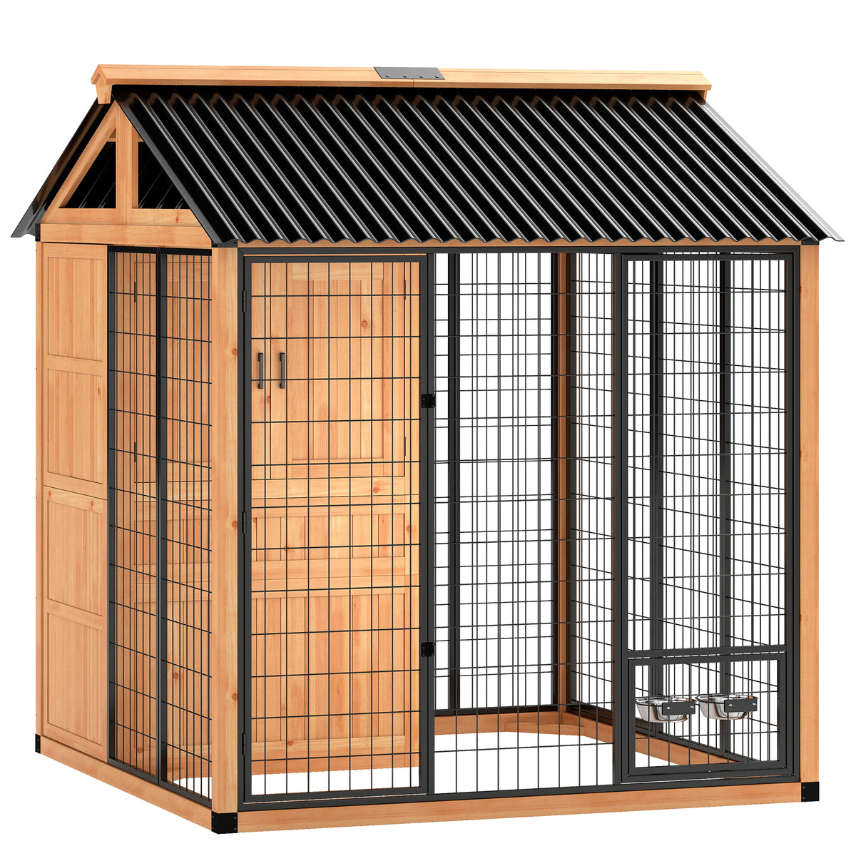 Niche pour chien 218 cm design walk-in — Jaune