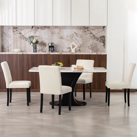 Ensemble de 4 chaises de salle à manger rembourrées