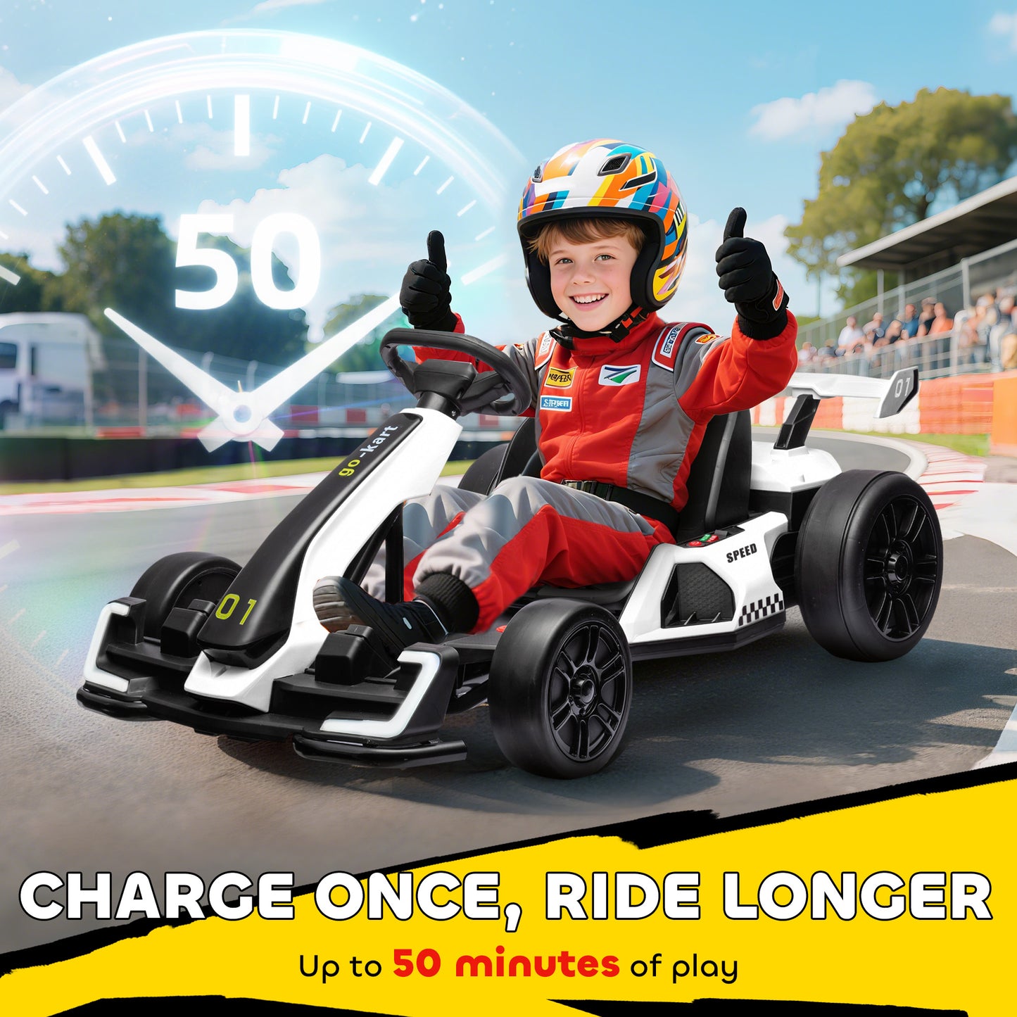 Kart électrique enfant 24V avec siège ajustable