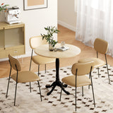 Table de salle à manger ronde à piédestal 80 cm