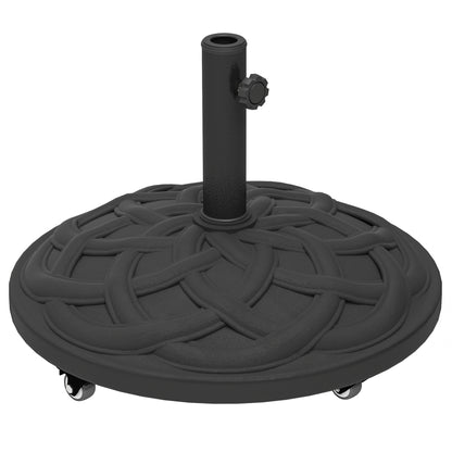 Socle de parasol rond avec roulettes 20 kg