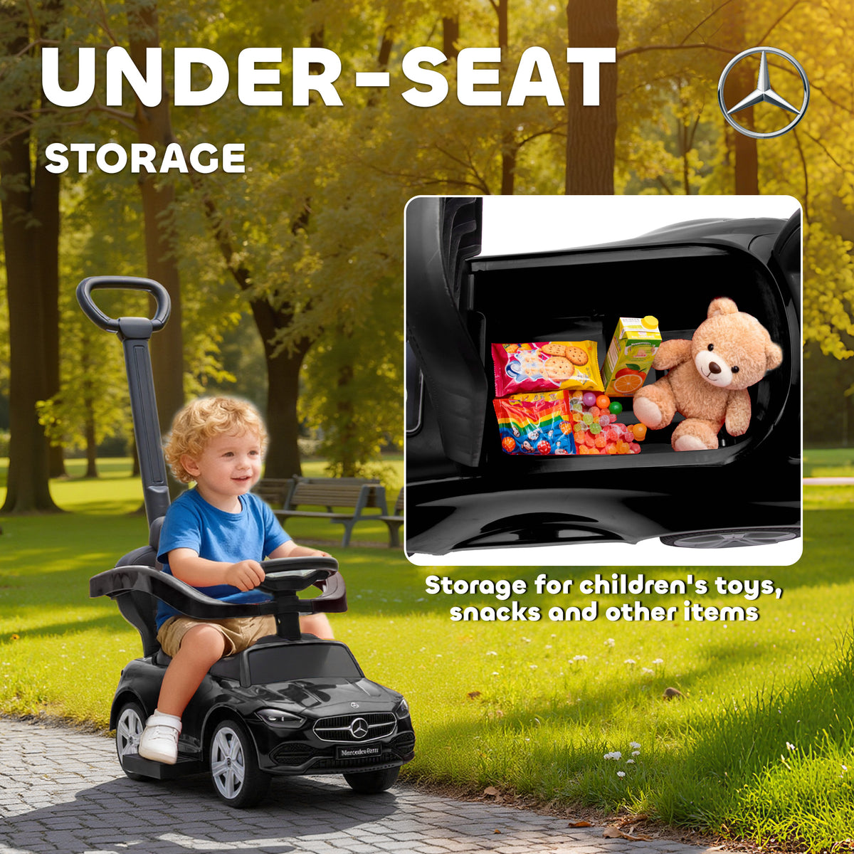 Voiture pousse-pousse 3 en 1 pour tout-petit