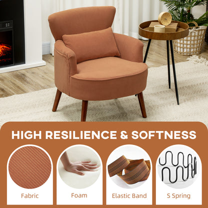 Fauteuil d'appoint moderne en velours côtelé