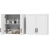 Armoire murale salle de bain 2 portes — blanc