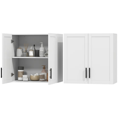 Armoire murale salle de bain 2 portes — blanc