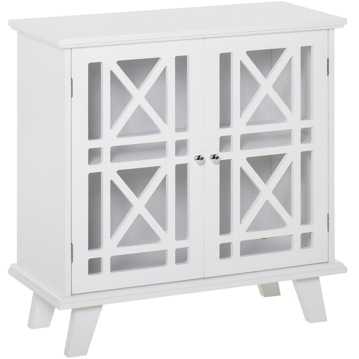 Buffet bas avec portes ajourées et tablette
