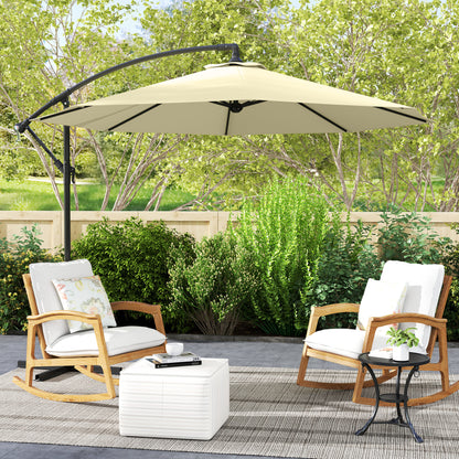 Parasol déporté patio 10 pieds cantilever avec base croisée