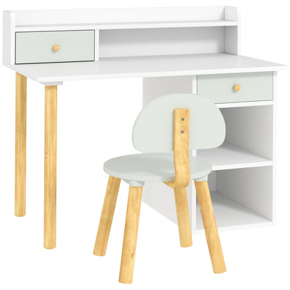 Bureau d'étude et chaise pour enfants avec rangement
