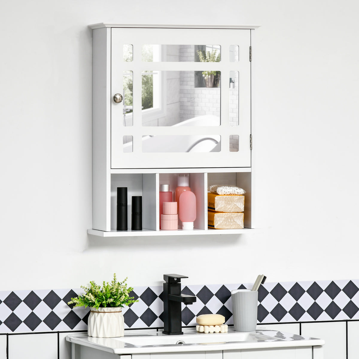 Armoire à pharmacie murale avec miroir