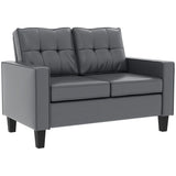 Causeuse 2 places cuir synthétique 130 cm