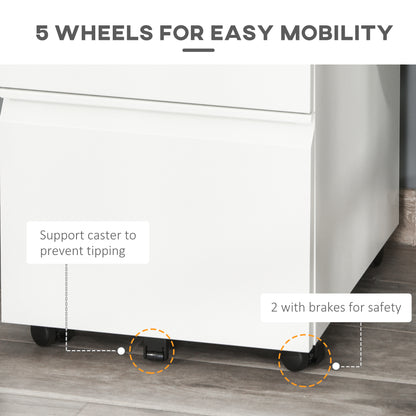 Classeur mobile 3 tiroirs verrouillable acier