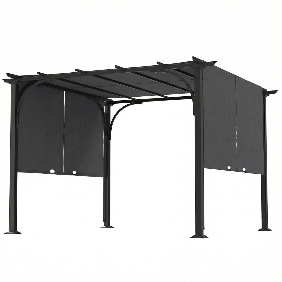 Pergola de patio avec toit coulissant 3 x 3 m