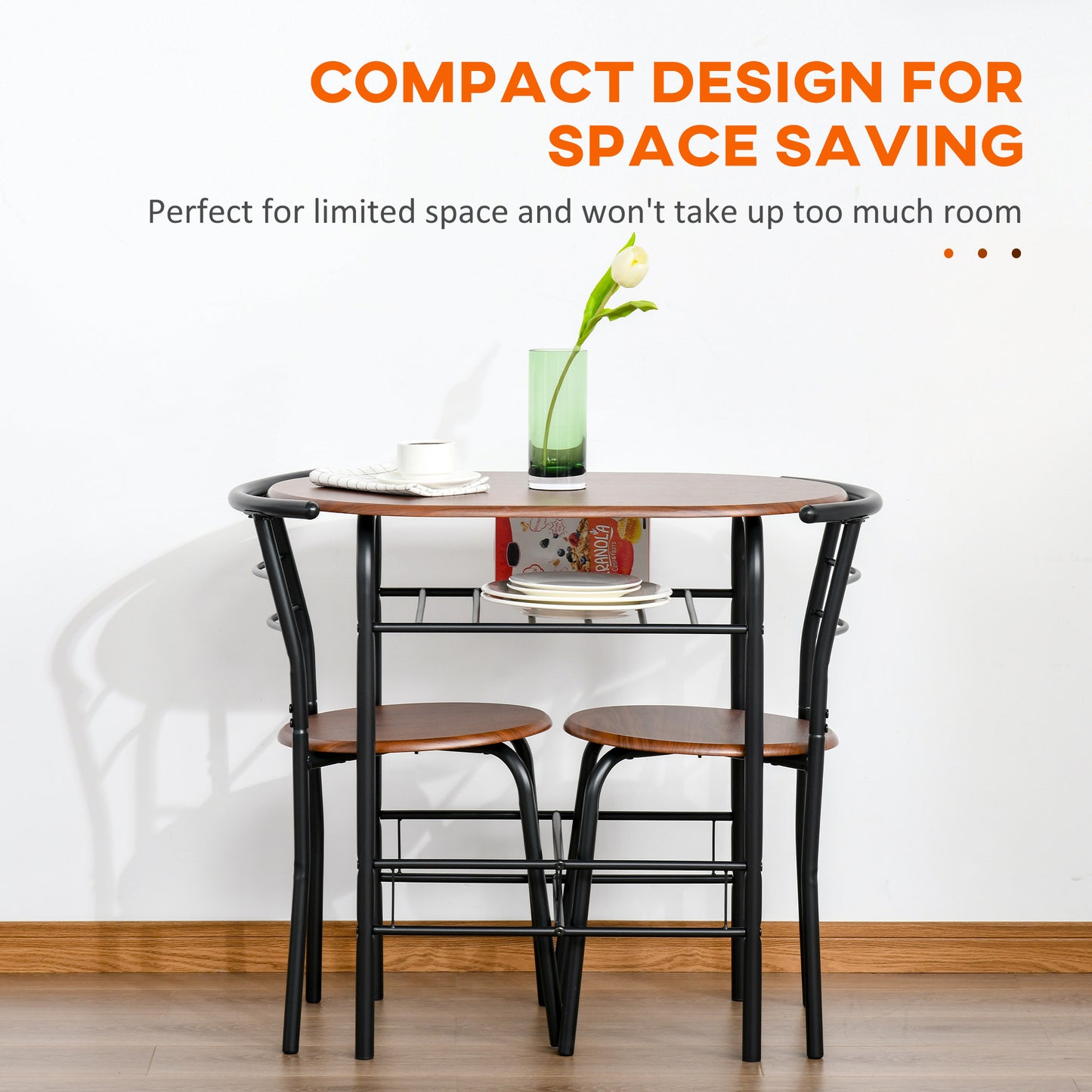 Ensemble table et chaises de cuisine 3 pièces
