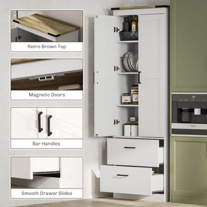 Armoire de cuisine haute 4 niveaux avec tiroirs