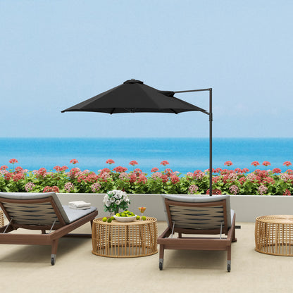 Parasol déporté cantilever 8,5 pieds avec base