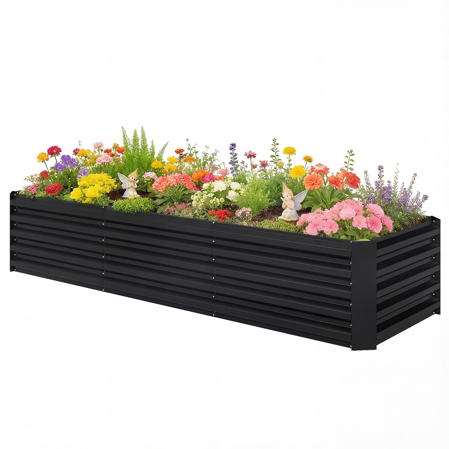 Bac de jardinage surélevé galvanisé 240 x 80 x 45 cm