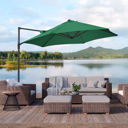 Parasol déporté cantilever 8,5 pieds avec base