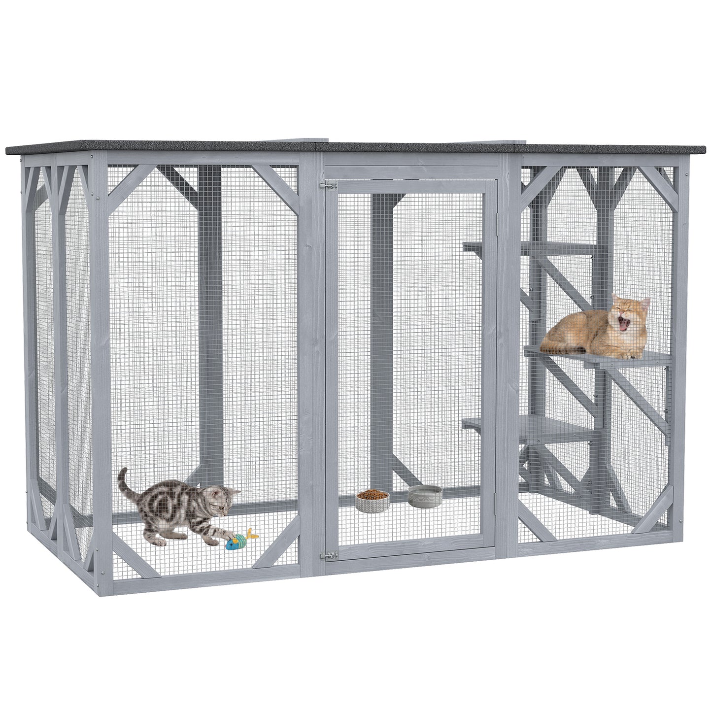 Enclos extérieur pour chat multi-niveaux 180 cm