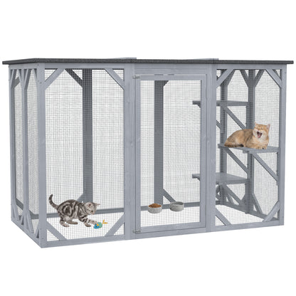 Enclos extérieur pour chat multi-niveaux 180 cm