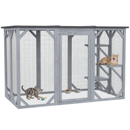 Enclos extérieur pour chat multi-niveaux 180 cm